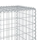 Gabion Basket with Cover 1100x50x150 cm Galvanised Iron 3295164