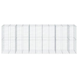 Gabion Basket with Cover 550x100x200 cm Galvanised Iron 3295234