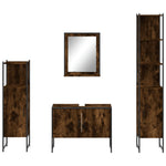 ZNTS 4 Piece Bathroom Cabinet Set Smoked Oak Engineered Wood 3214361