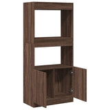 Highboard Brown Oak 63x33x140 cm Engineered Wood 855112