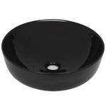 ZNTS Basin Ceramic Round Black 41.5x13.5 cm 142732