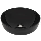ZNTS Basin Ceramic Round Black 41.5x13.5 cm 142732