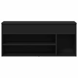 Shoe Bench Black 102x30.5x45 cm Engineered Wood 862704