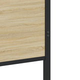 Metal Bed Frame without Mattress Sonoma Oak 140x200 cm 3301361