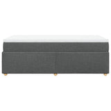 Box Spring Bed with Mattress Dark Grey 90x200 cm Fabric 3285346