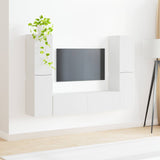 TV Cabinet Set 6 pcs White Engineered Wood 3409105