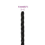 Work Rope Black 6 mm 500 m Polypropylene 153005