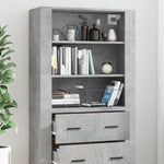 Highboard Concrete Grey Engineered Wood 3185395