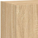 4 Piece TV Wall Units with LED Sonoma Oak Engineered Wood 3216642
