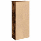 Bathroom Cabinet with Roll Holder Smoked Oak 39x22x90 cm 858528