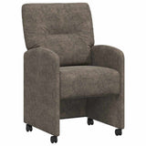 Dining Chairs with Wheels 2 pcs Dark grey 57 x 67 x 95 cm 42017845