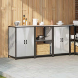 Kitchen Storage Set HATTEM 3 pcs Silver Stainless Steel 3392698