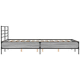 Bed Frame without Mattress Grey Sonoma 135x190 cm Double 3280075