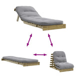 Futon Sofa Bed with Mattress 70x206x11 cm Impregnated Wood Pine 846755