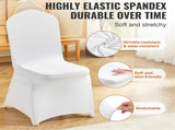 50PCS Stretch Spandex White Folding Chair Covers Gorgeous Formal Chairs NEWEST 83341656