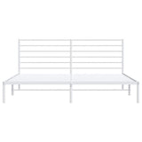 Metal Bed Frame without Mattress with Headboard White 183x213cm 352373