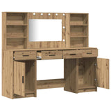 Dressing Table Set with Shelf 3 pcs Artisan Oak Engineered Wood 3334289