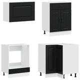 Kitchen Unit KALMAR 8 pcs Black Engineered Wood 3438448
