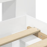 Bed Frame with Storage White 140 x 200 cm Engineered Wood 3433390