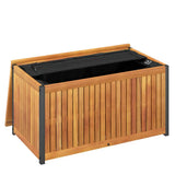 Outdoor Cushion Box 85x45x45/53 cm Solid Wood Acacia and Steel 367608