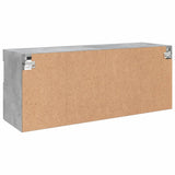 TV Wall Cabinet with LED Lights Concrete Grey 100x30x40 cm 837214