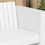 Garden Sofa White 185.5 x 60 x 62 cm Solid Pine Wood 873872