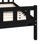 Bed Frame without Mattress Black Solid Wood 200x200 cm 810703