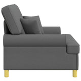 Armchair with Cushions Dark Grey Fabric 42043505
