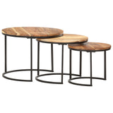 Nesting Tables 3 pcs Solid Acacia Wood 286185