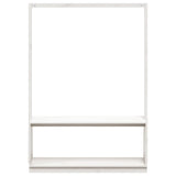 Clothes Rack with Shoe Storage White 113x40x157.5 cm Solid Wood Pine 832330