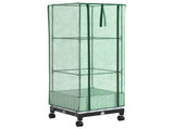 Garden Planter with Greenhouse Cover&Wheels White PP 3422928
