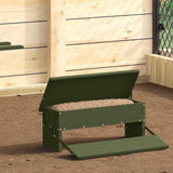 Chicken Treadle Feeder Olive Green 48.5 x 39.5 x 19 cm 874673