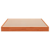 Bed Frame without Mattress Wax Brown 90x200 cm Solid Wood Pine 847153