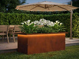 Garden Planter with LED Rusty 30 x 60 x 30 cm Weathering Steel 8008096