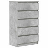 Drawer Cabinet Concrete Grey 60x36x103 cm Engineered Wood 823020