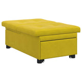 Sofa Bed Yellow 194 x 67 x 82 cm Velvet 42008601