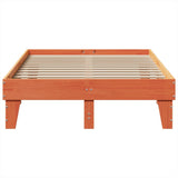 Bed Frame without Mattress Wax Brown 120x200 cm Solid Wood Pine 855360