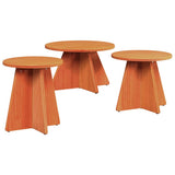 Coffee Table 3 pcs Wax Brown 873540