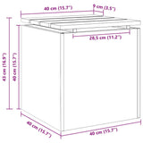 Garden Bench Black 40 x 40 x 43 cm Steel 874912