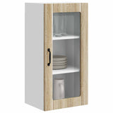 Wall Glass Cabinet PORTO Sonoma Oak 40 x 31 x 80 cm 885339