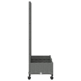 Garden Planter with Trellis&Wheels Light Grey PP 3422967