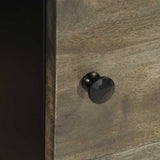 Bedside Cabinet Light Grey 40x33x46 cm Solid Wood Mango 4017788