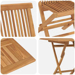 Garden Dining Set 3 pcs Brown Solid teak wood 3385963