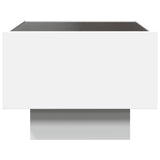 Side Table with LED White 40x40x30 cm Engineered Wood 847497