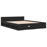 Bed Frame with Drawers without Mattress Black 150x200 cm King Size 3280742