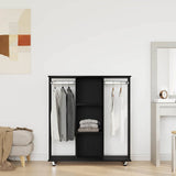 Wardrobe with Shelf Black oak 102 x 38 x 110 cm Engineered wood 873909