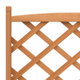 Planter with Trellis and Wheels Brown Solid Wood Fir 3207650