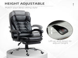 Executive Office Chair, PU Leather Home Office Chair with Swivel Wheels, Reclining Backrest, T3398P328187
