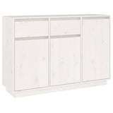 Sideboard White 110x34x75 cm Solid Wood Pine 814330