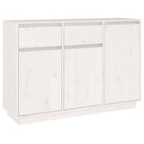 Sideboard White 110x34x75 cm Solid Wood Pine 814330